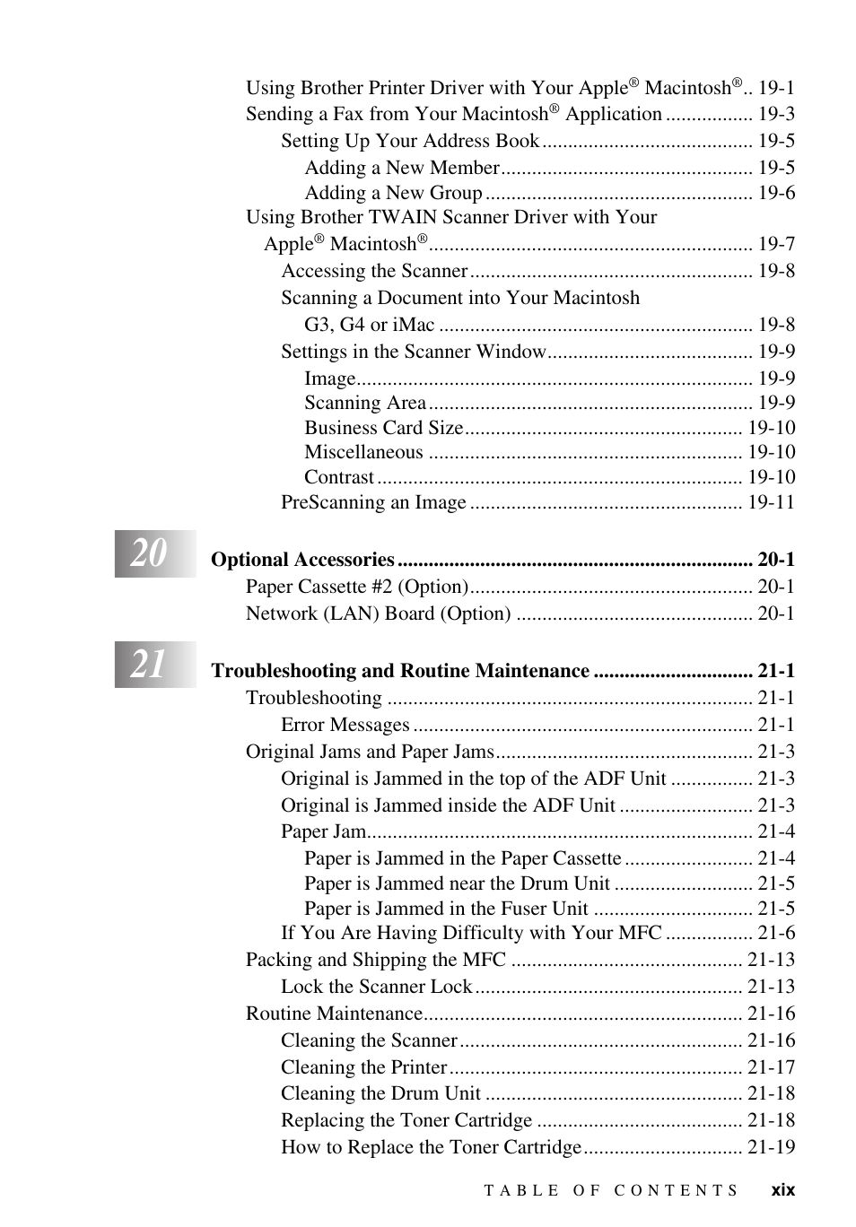 Brother MFC-9700 User Manual | Page 21 / 228