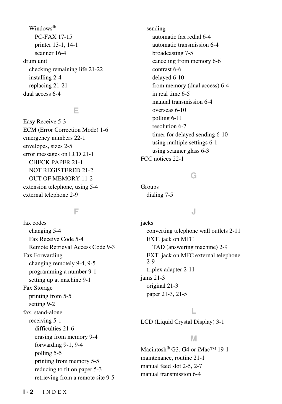 Brother MFC-9700 User Manual | Page 222 / 228