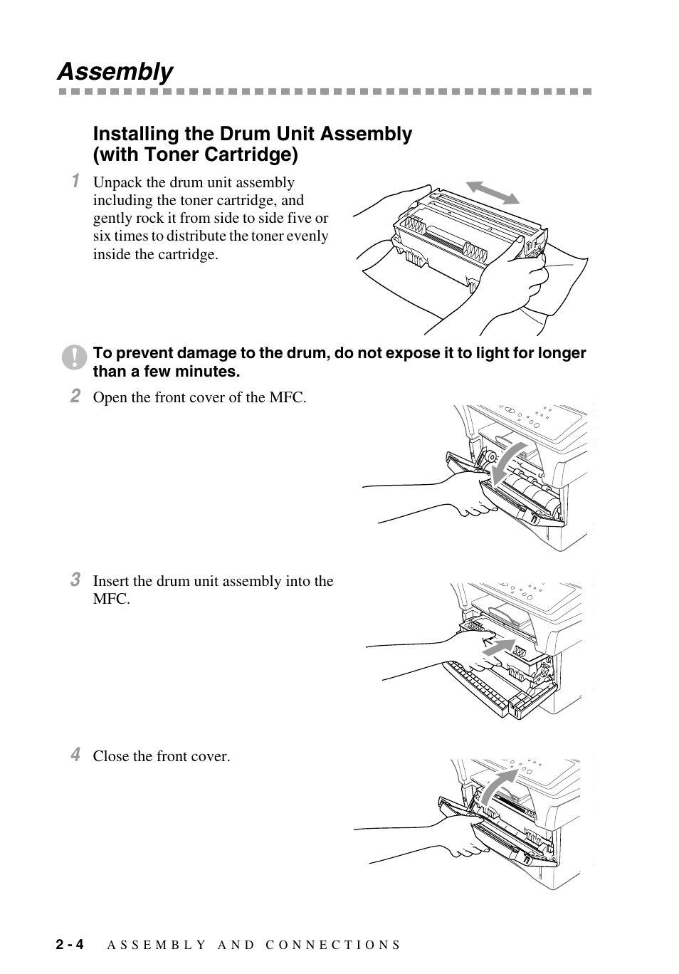 Assembly, Assembly -4 | Brother MFC-9700 User Manual | Page 32 / 228