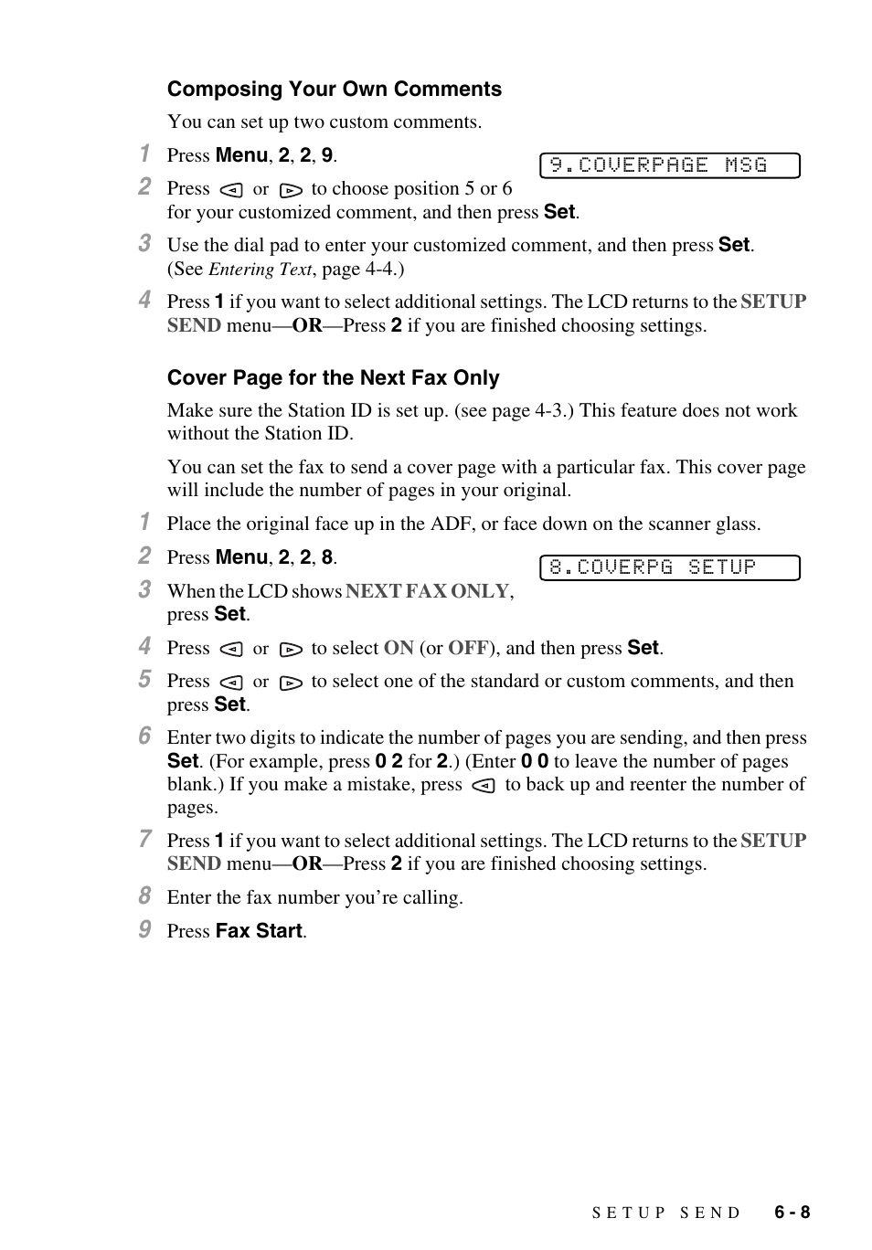 Composing your own comments, 2 to help enter characters. (see | Brother MFC-9700 User Manual | Page 67 / 228