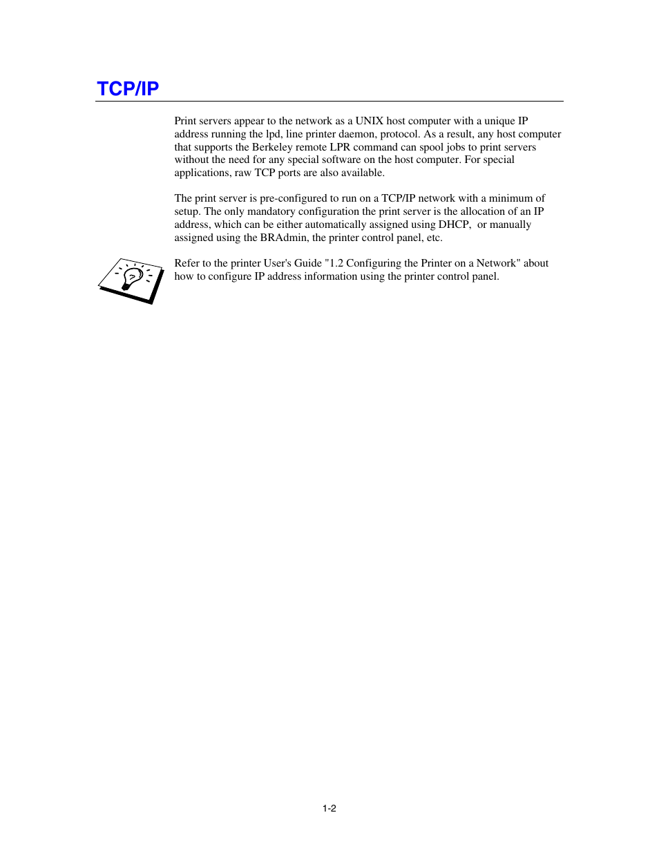 Tcp/ip | Brother HL-4000CN User Manual | Page 10 / 78