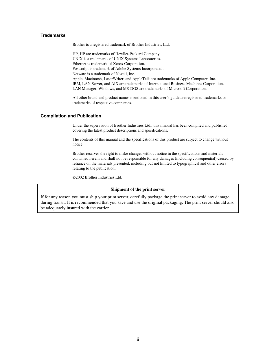 Brother HL-4000CN User Manual | Page 2 / 78