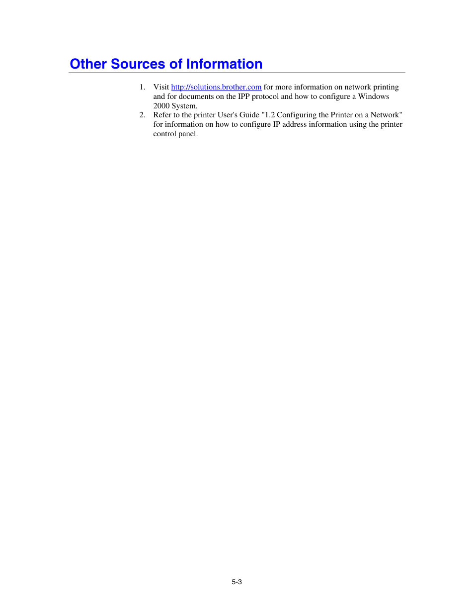Other sources of information | Brother HL-4000CN User Manual | Page 47 / 78