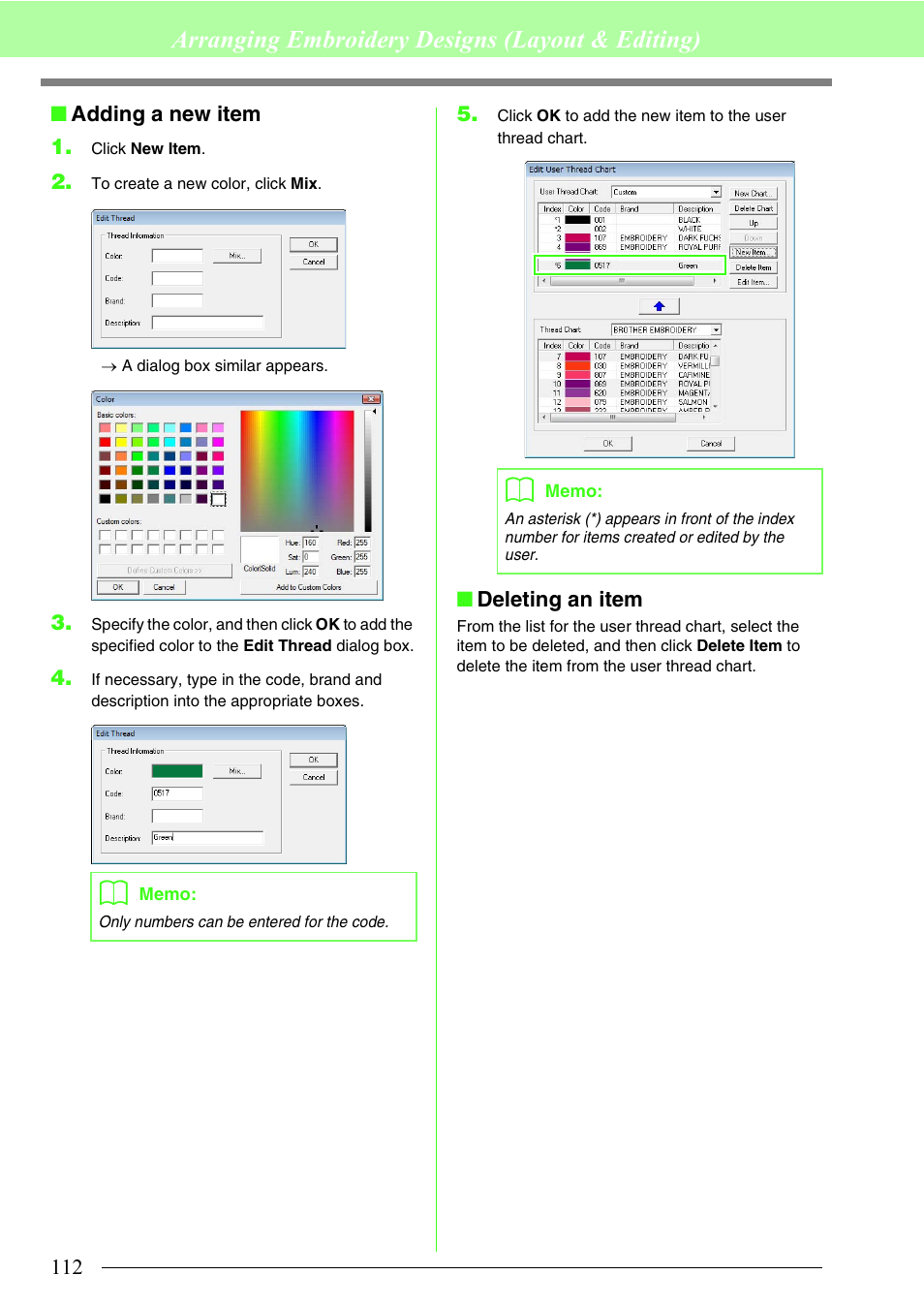 Arranging embroidery designs (layout & editing) | Brother PE-DESIGN 8 User Manual | Page 114 / 269