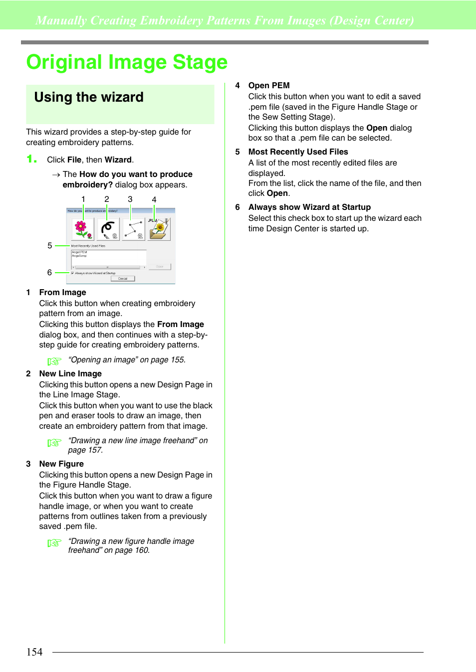 Original image stage, Using the wizard | Brother PE-DESIGN 8 User Manual | Page 156 / 269