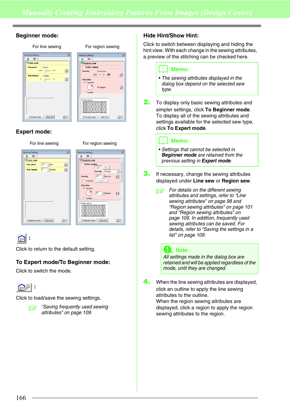Brother PE-DESIGN 8 User Manual | Page 168 / 269