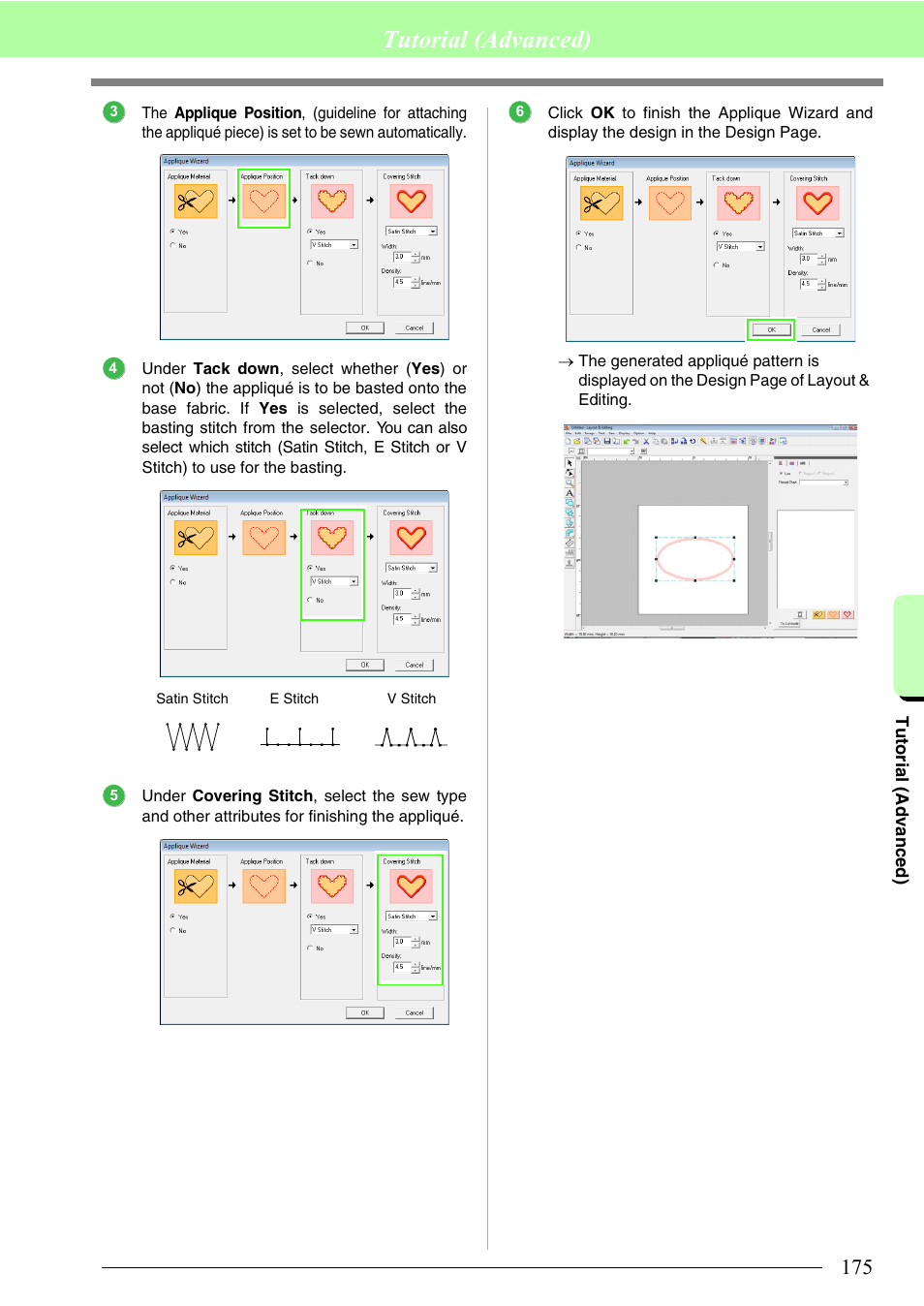 Tutorial (advanced) | Brother PE-DESIGN 8 User Manual | Page 177 / 269