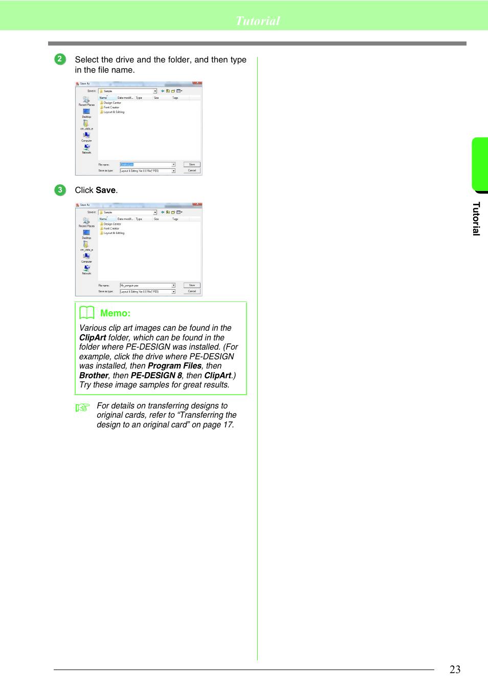 Tutorial | Brother PE-DESIGN 8 User Manual | Page 25 / 269