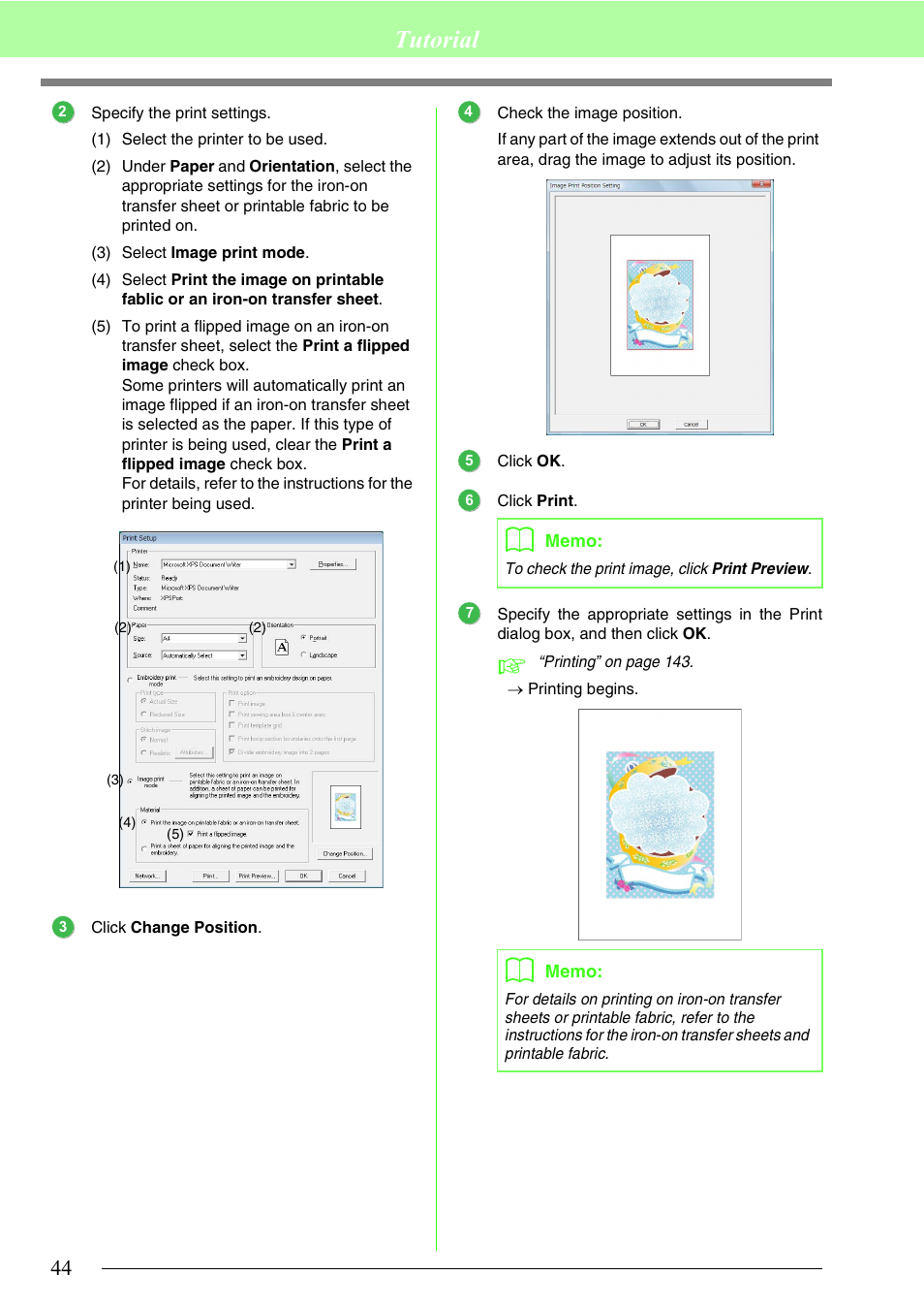 Tutorial | Brother PE-DESIGN 8 User Manual | Page 46 / 269