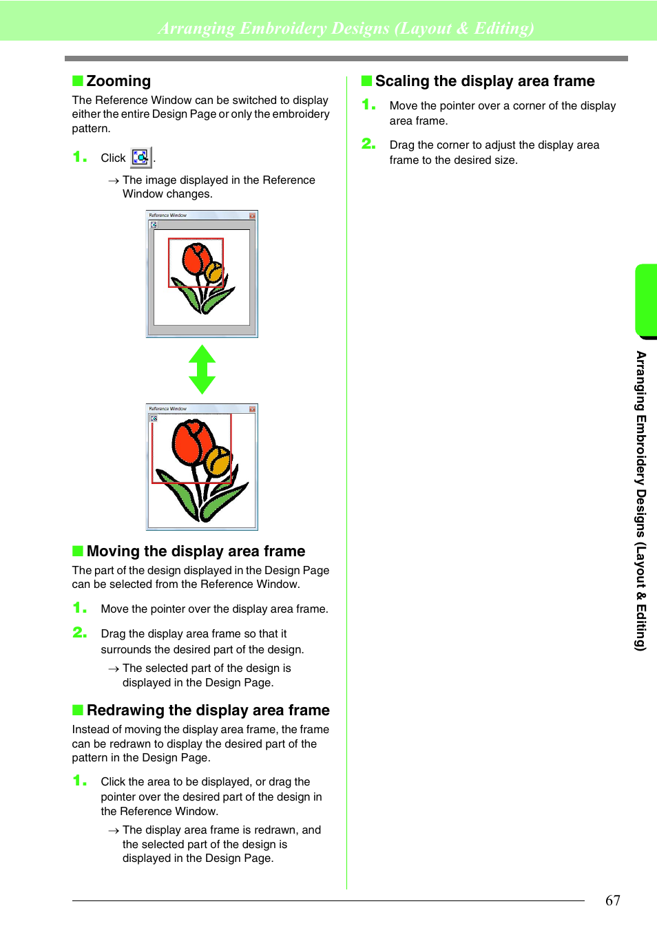 Arranging embroidery designs (layout & editing) | Brother PE-DESIGN 8 User Manual | Page 69 / 269