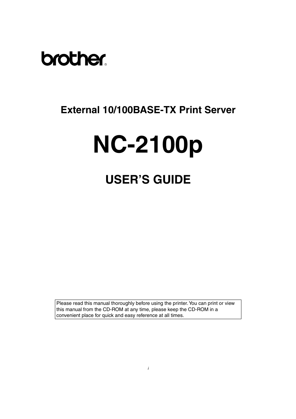 Brother NC-2100p User Manual | 96 pages