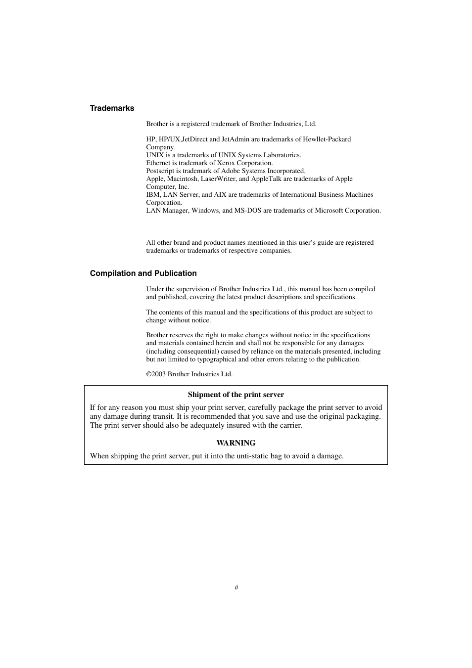 Brother NC-2100p User Manual | Page 2 / 96