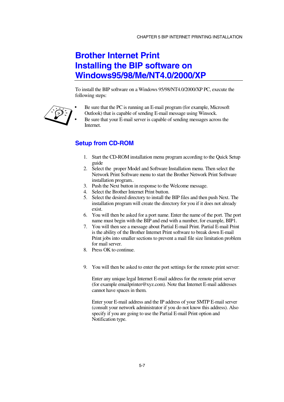 Setup from cd-rom | Brother NC-2100p User Manual | Page 53 / 96