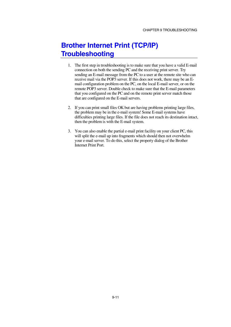 Brother internet print (tcp/ip) troubleshooting | Brother NC-2100p User Manual | Page 86 / 96