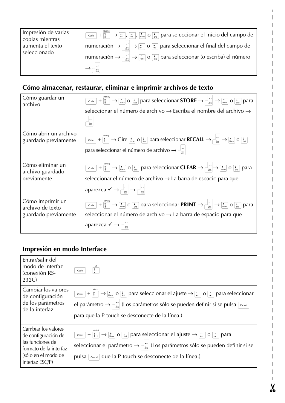 Impresión en modo interface | Brother PT-9600 User Manual | Page 126 / 235