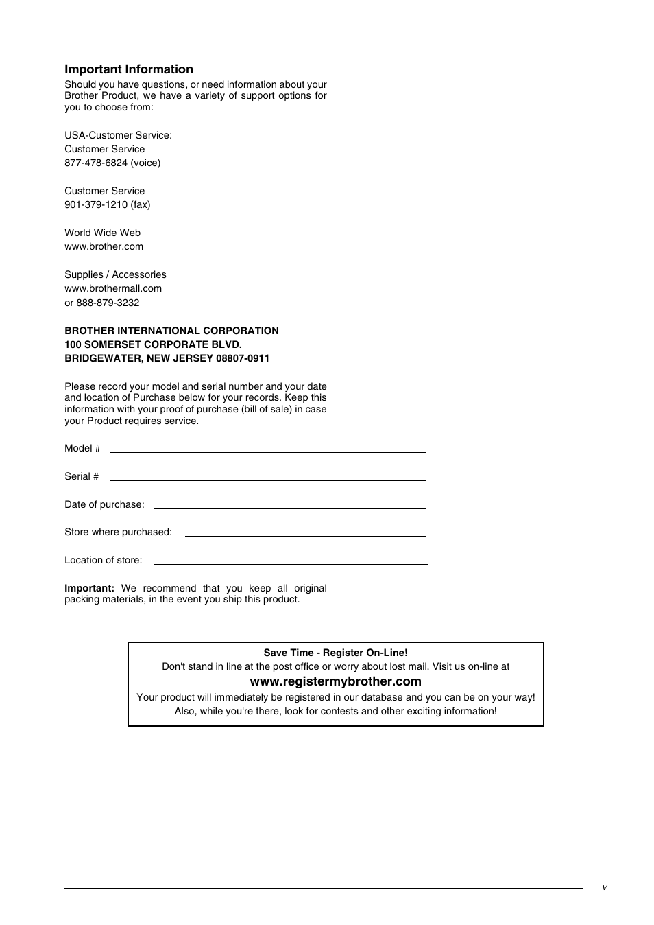Important information | Brother PT-9600 User Manual | Page 13 / 235