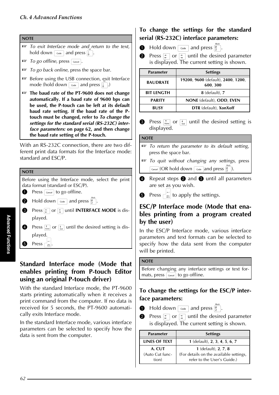 Brother PT-9600 User Manual | Page 76 / 235