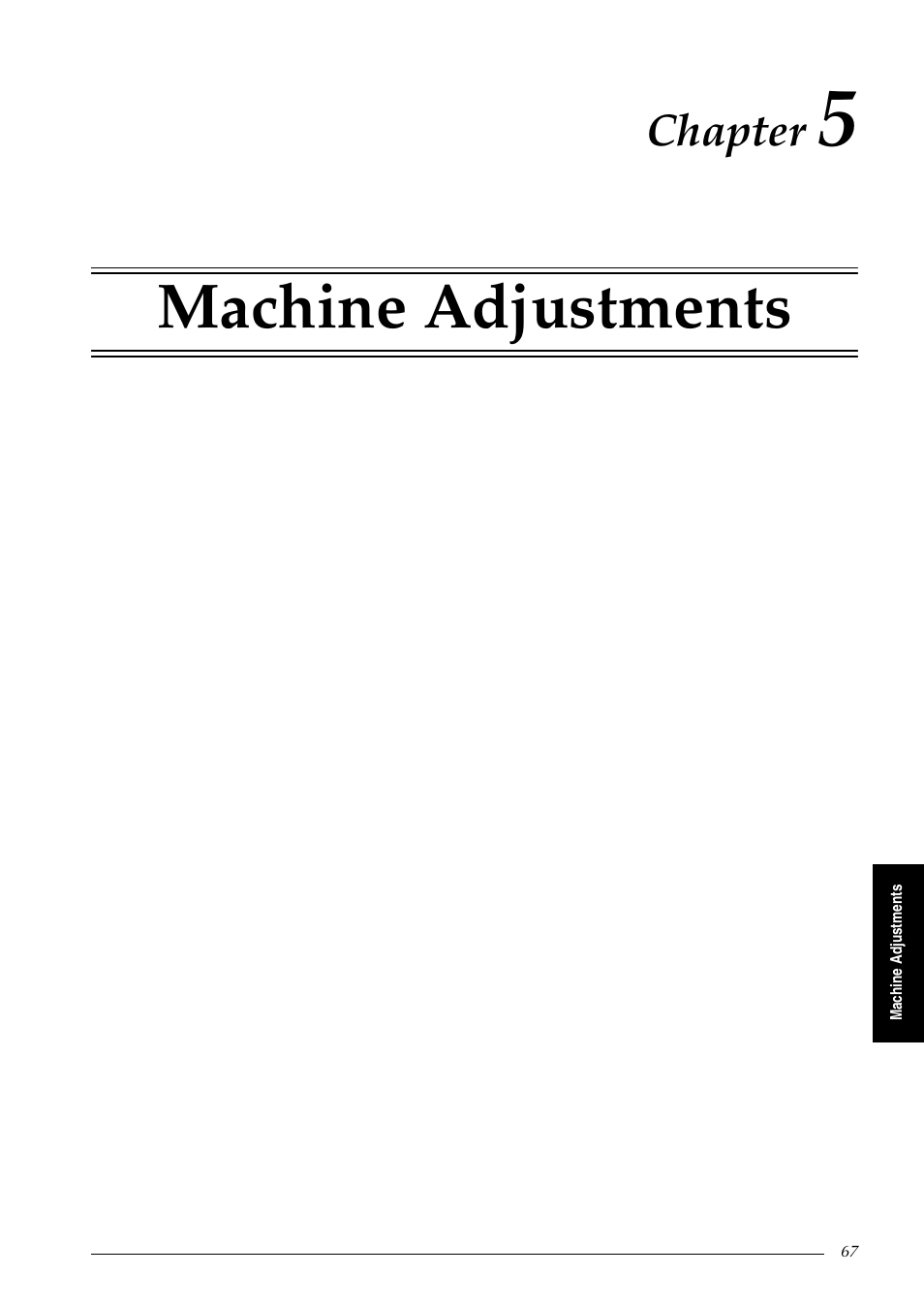 Chapter 5, Machine adjustments, Chapter | Brother PT-9600 User Manual | Page 81 / 235