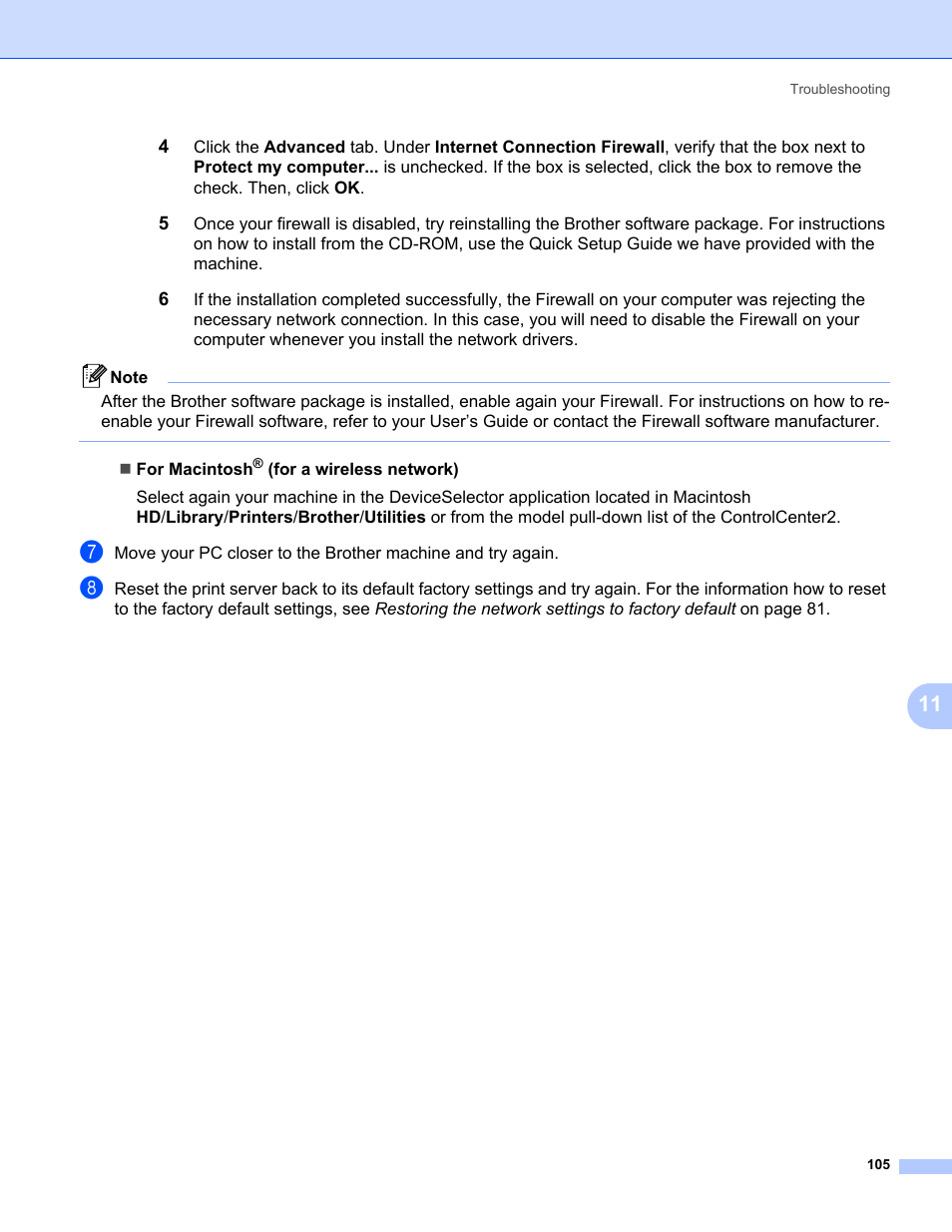 Brother MFC-665CW User Manual | Page 112 / 132