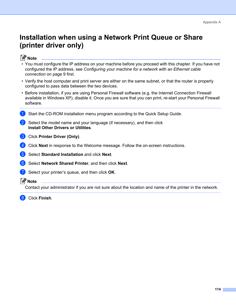 E installation when using a | Brother MFC-665CW User Manual | Page 121 / 132