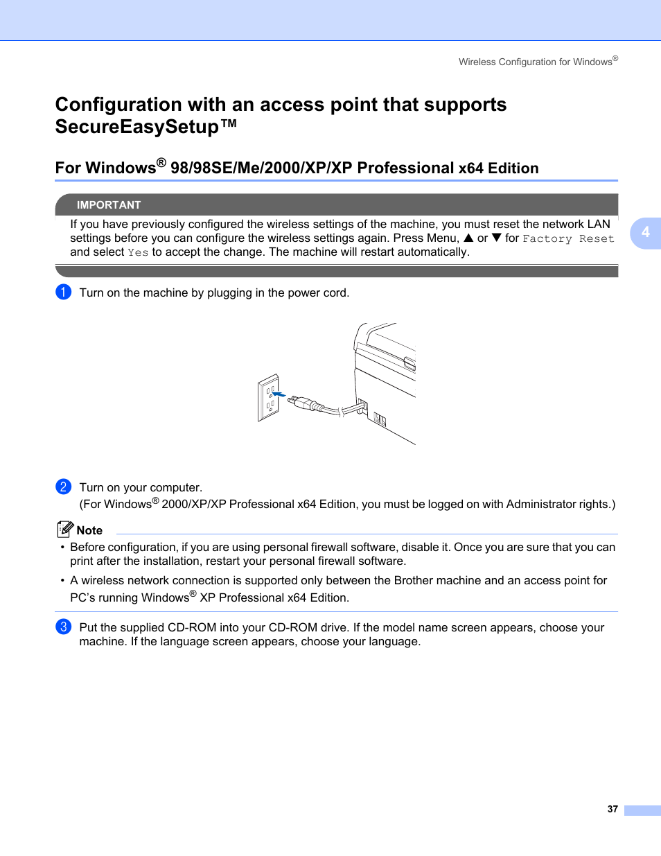 For windows, X64 edition | Brother MFC-665CW User Manual | Page 44 / 132