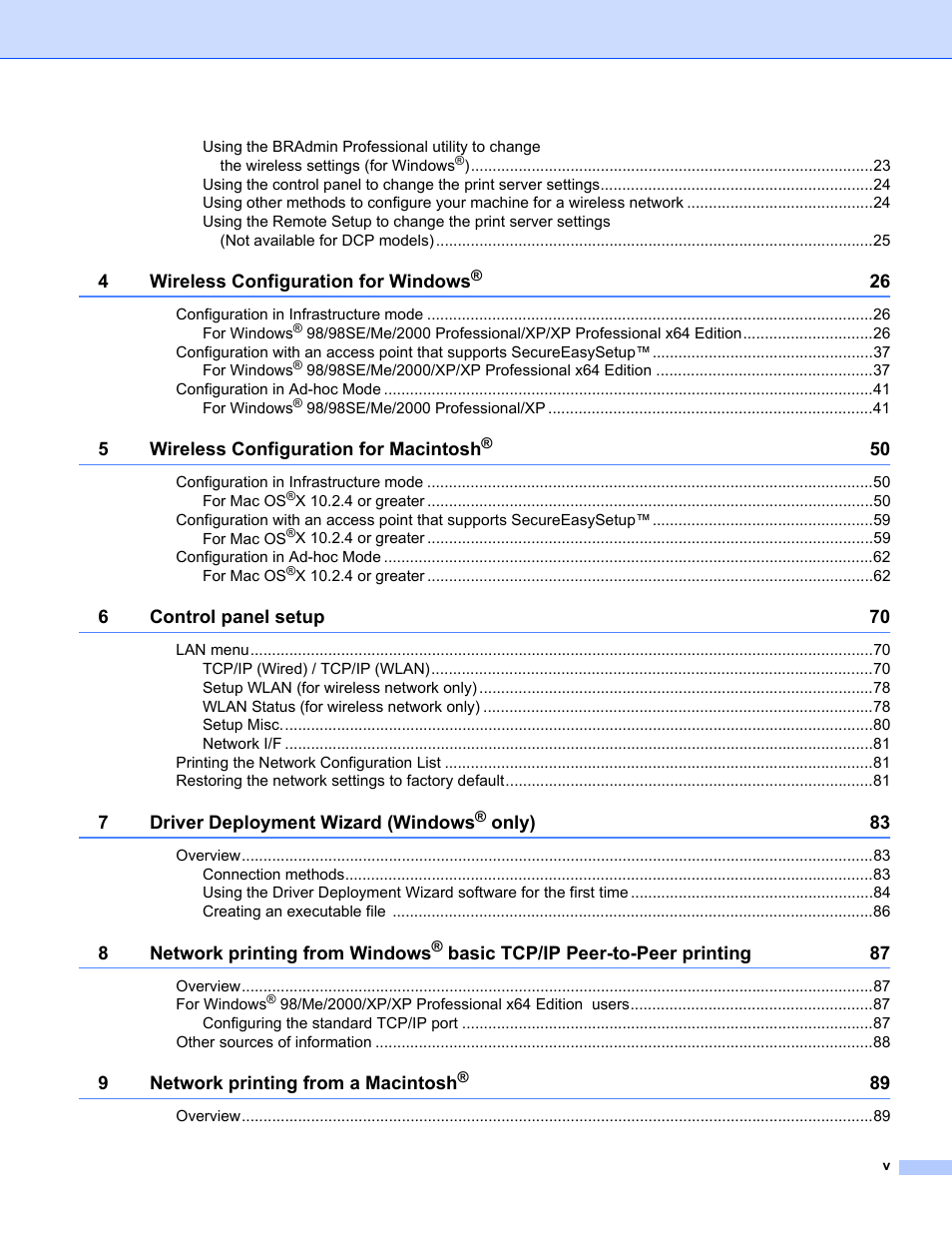 Brother MFC-665CW User Manual | Page 6 / 132