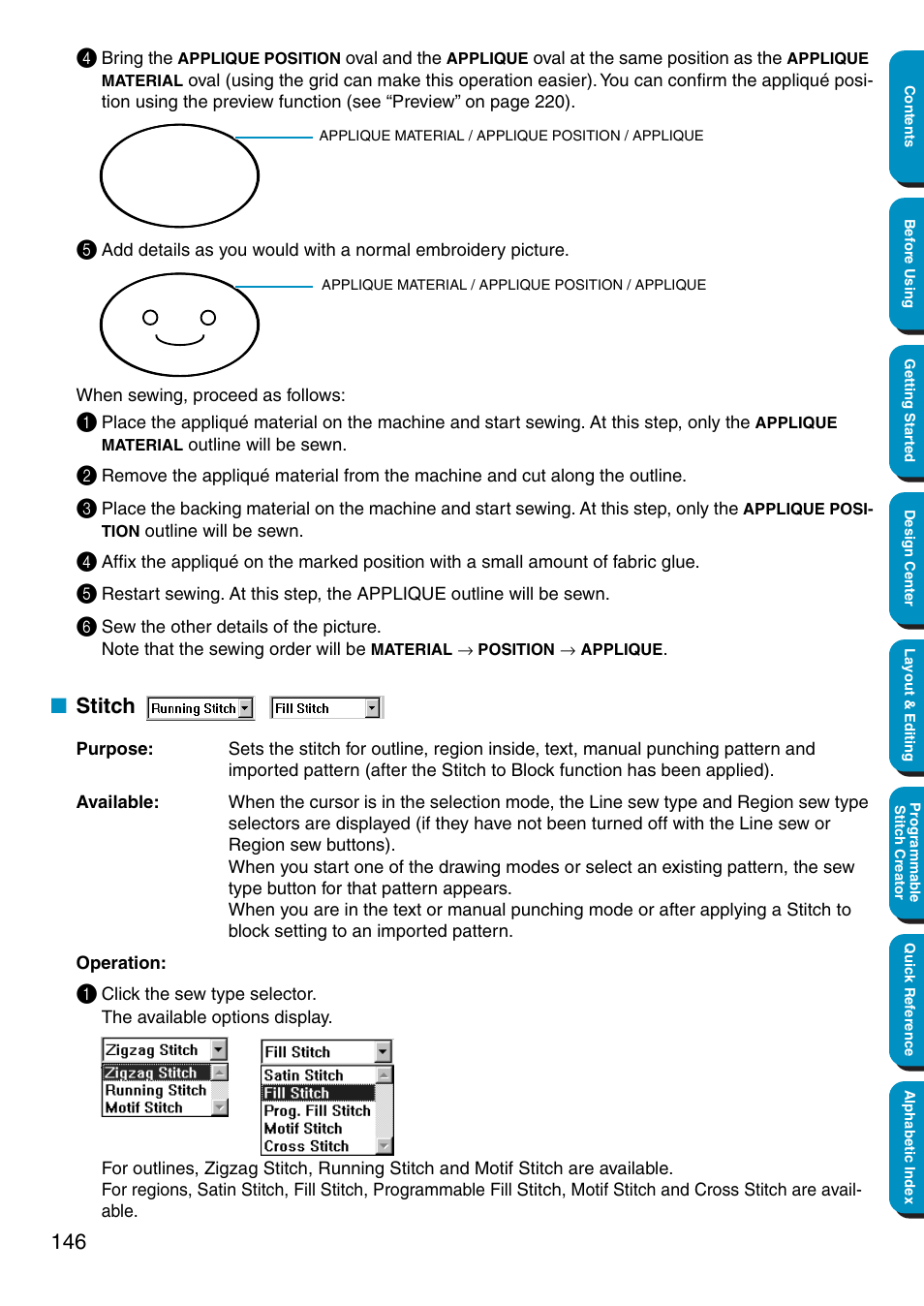 Stitch | Brother PE-DESIGN Ver.5 User Manual | Page 154 / 274