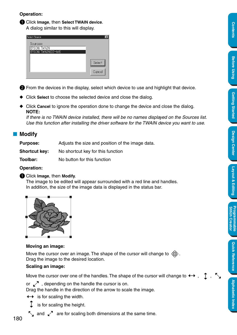 Modify | Brother PE-DESIGN Ver.5 User Manual | Page 188 / 274