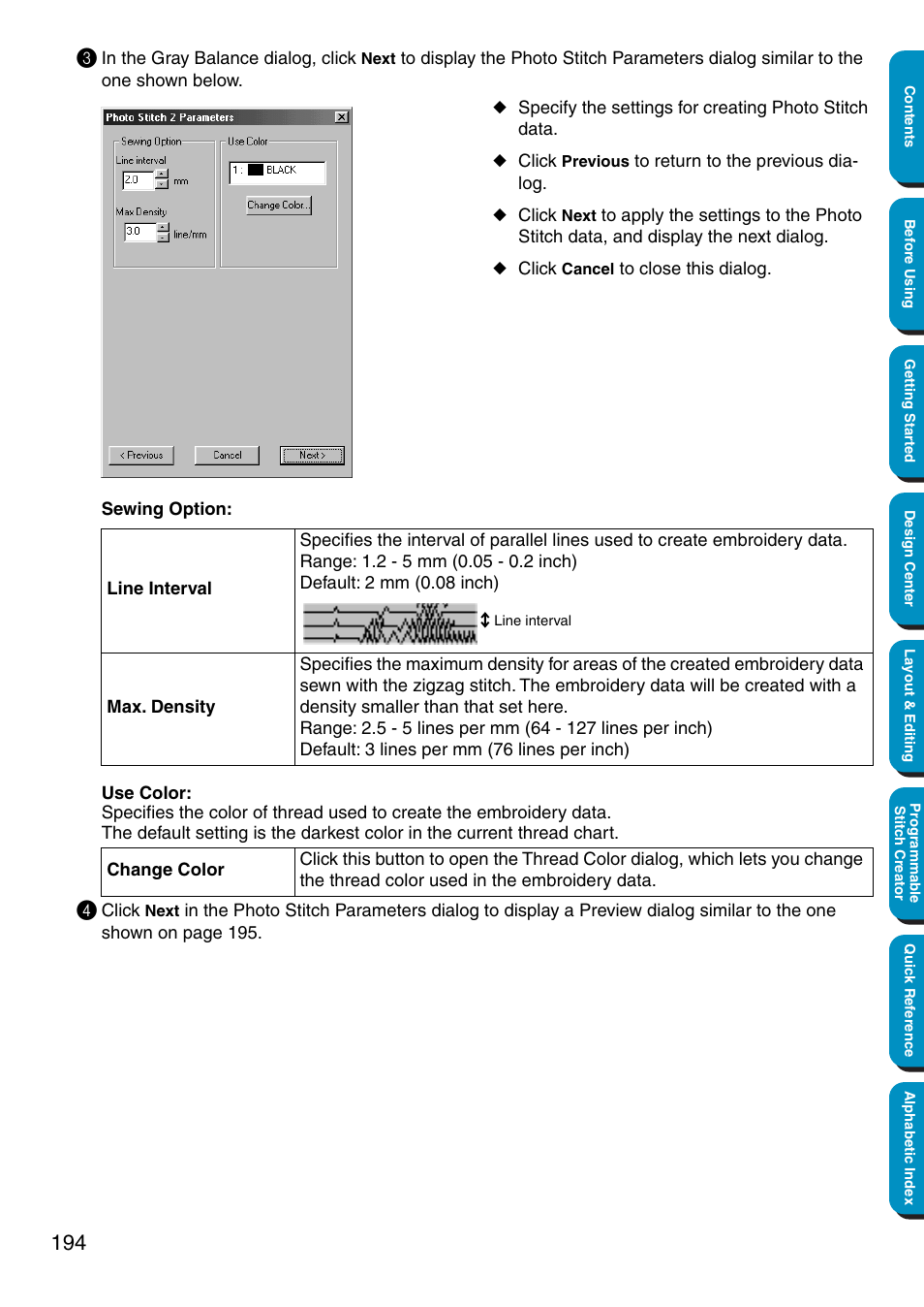Brother PE-DESIGN Ver.5 User Manual | Page 202 / 274