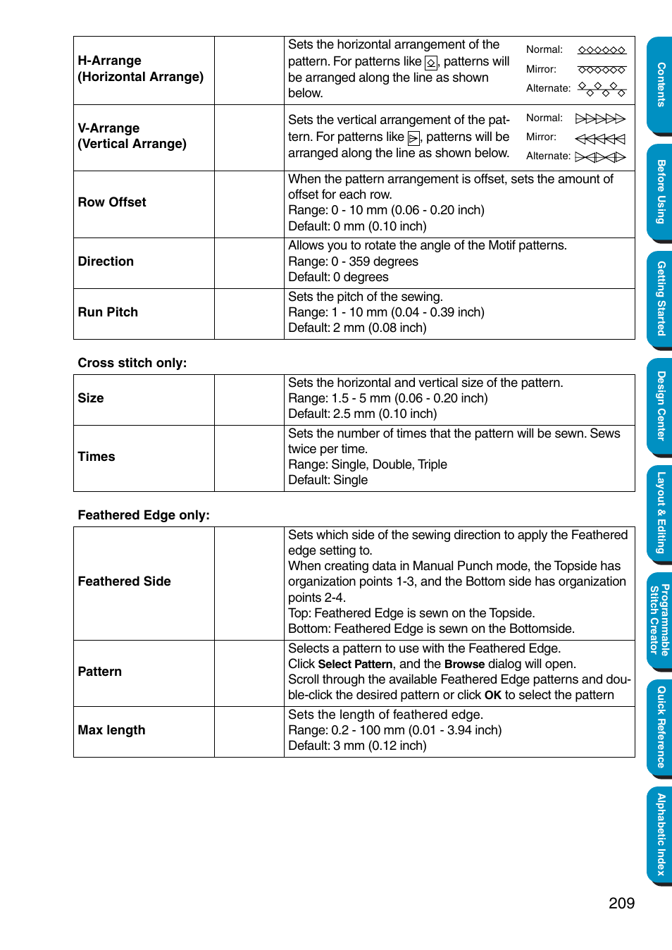 Brother PE-DESIGN Ver.5 User Manual | Page 217 / 274