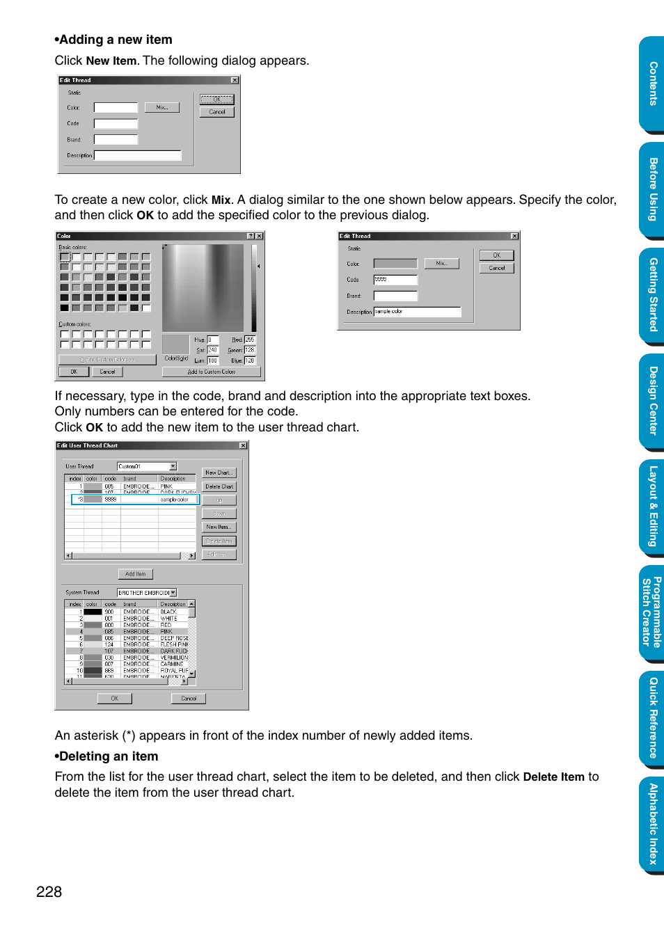 Brother PE-DESIGN Ver.5 User Manual | Page 236 / 274