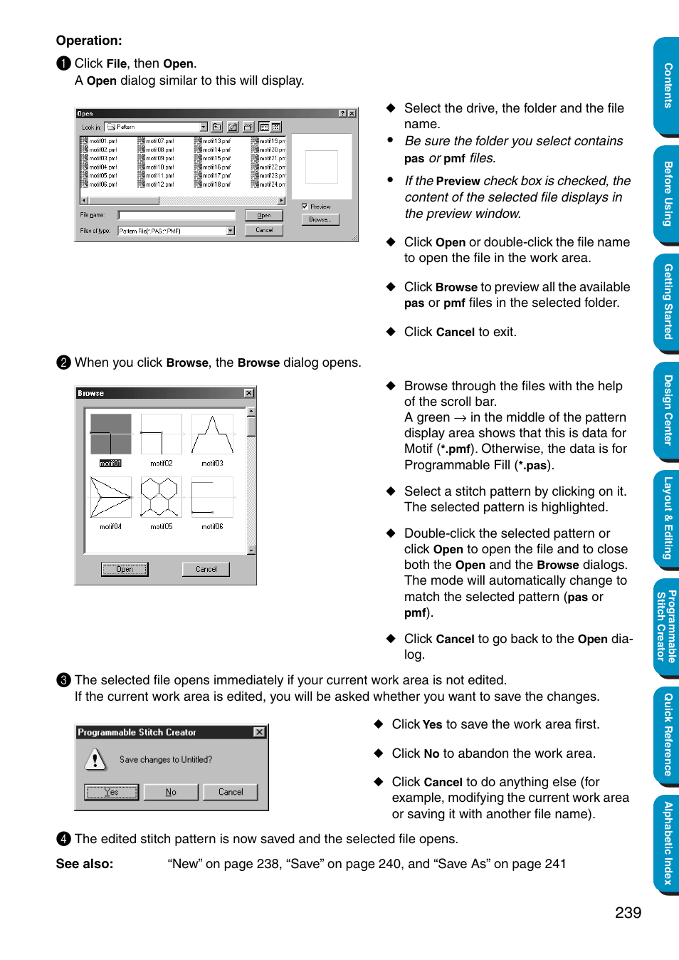 Brother PE-DESIGN Ver.5 User Manual | Page 247 / 274