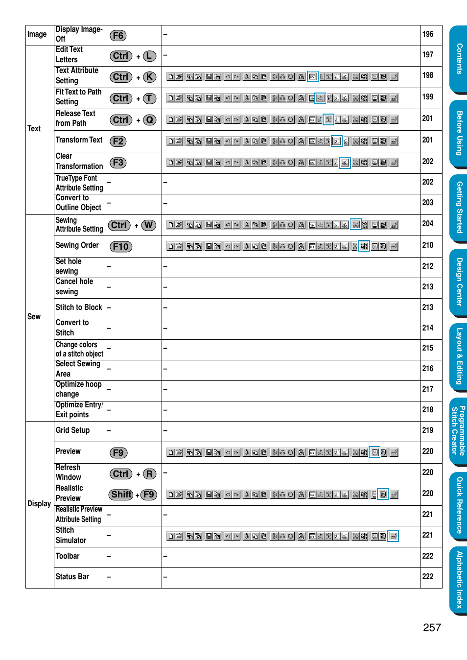 Brother PE-DESIGN Ver.5 User Manual | Page 265 / 274