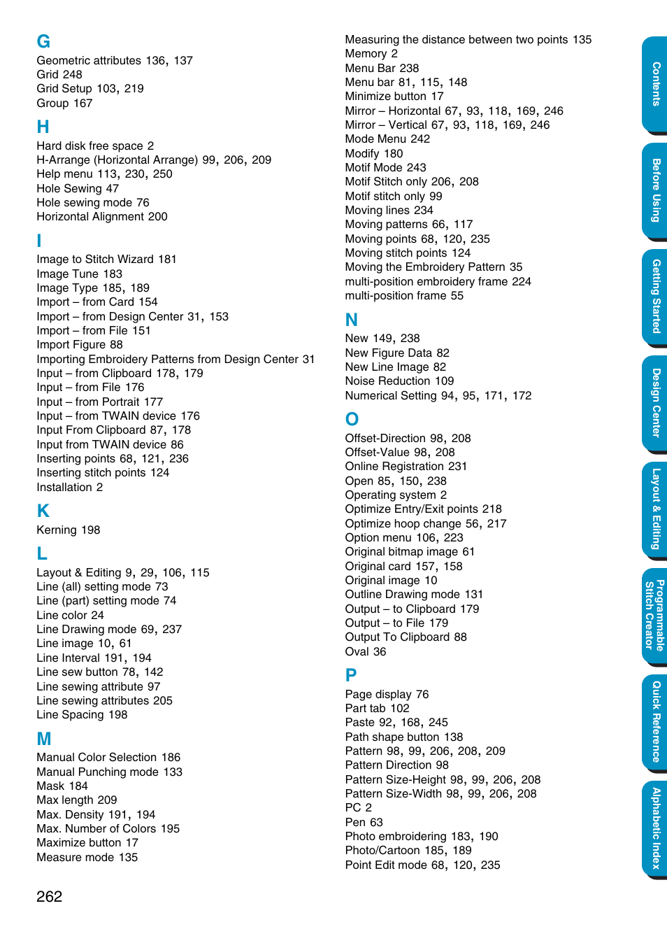 Brother PE-DESIGN Ver.5 User Manual | Page 270 / 274