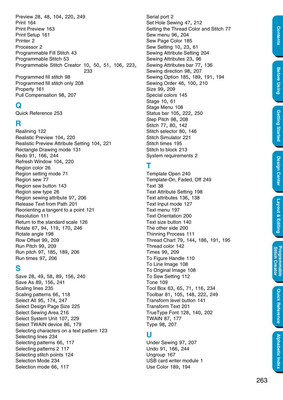 Brother PE-DESIGN Ver.5 User Manual | Page 271 / 274