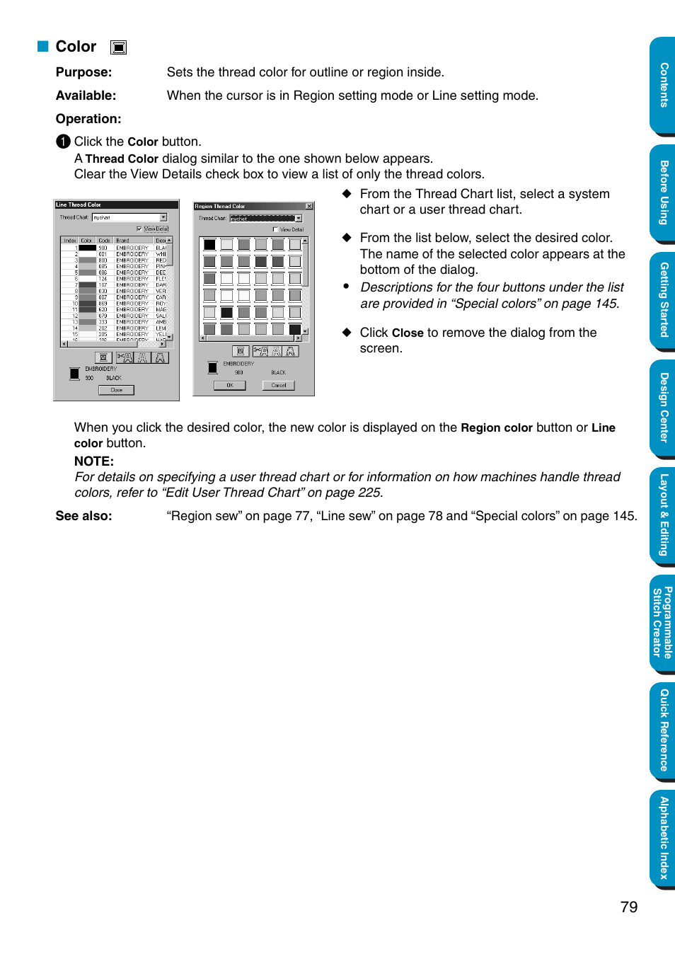 Color | Brother PE-DESIGN Ver.5 User Manual | Page 87 / 274