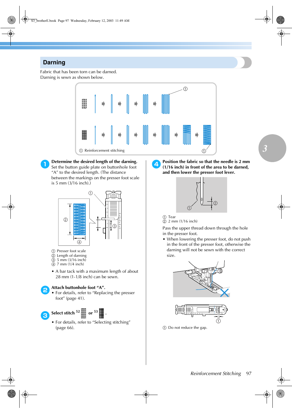 Darning | Brother CS-8150 User Manual | Page 103 / 140