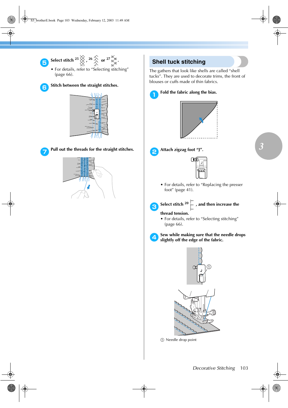 Shell tuck stitching | Brother CS-8150 User Manual | Page 109 / 140