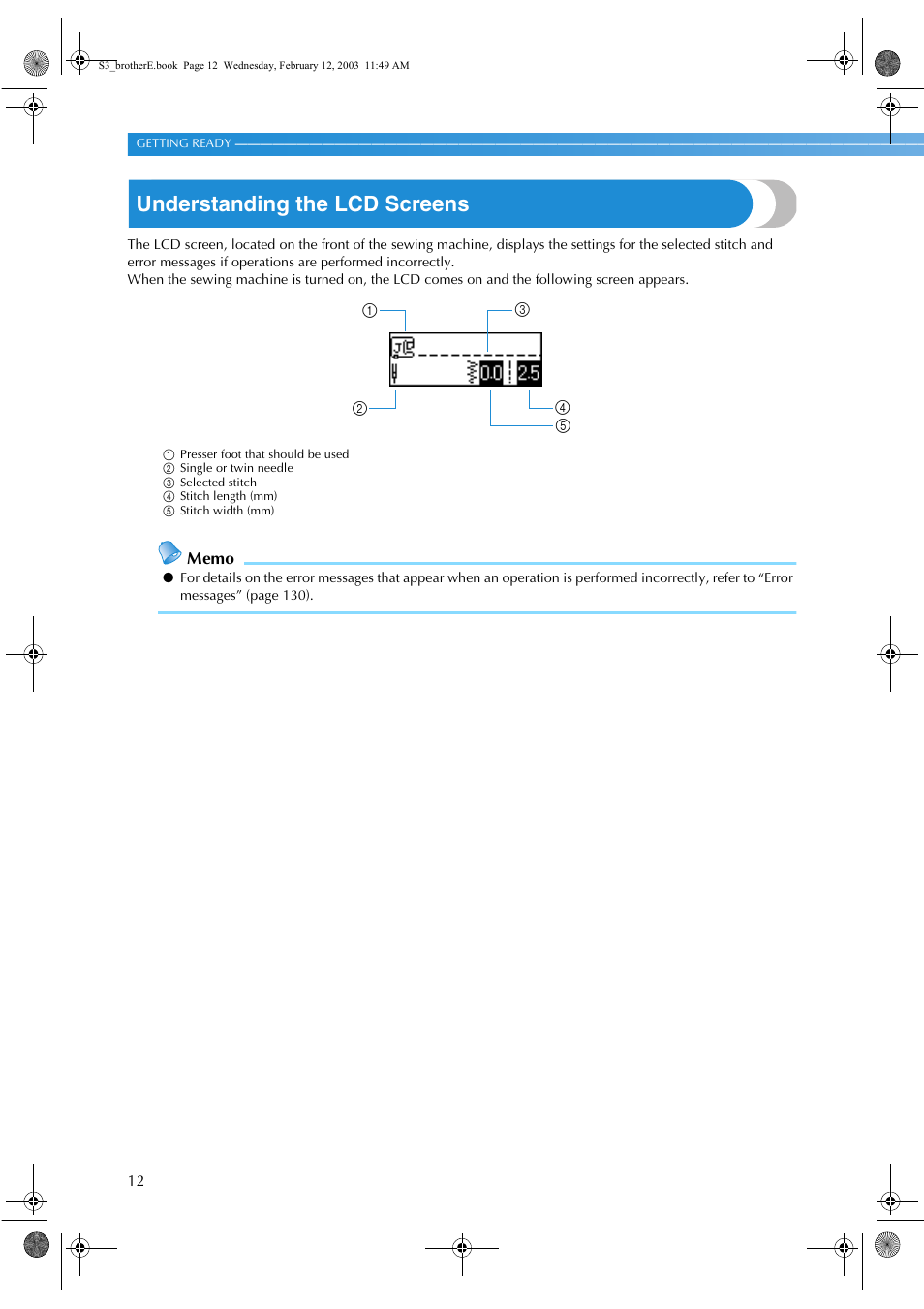 Understanding the lcd screens | Brother CS-8150 User Manual | Page 18 / 140