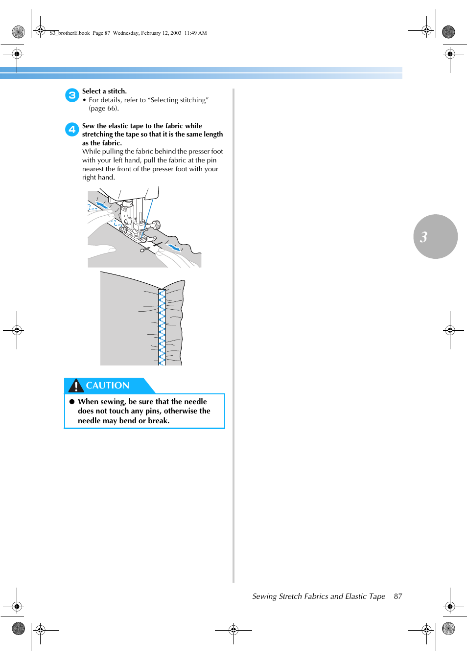 Caution | Brother CS-8150 User Manual | Page 93 / 140