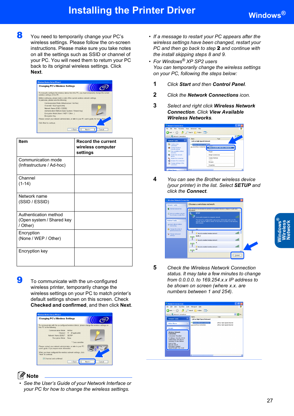 Installing the printer driver, Windows | Brother HL-5280DW User Manual | Page 29 / 56