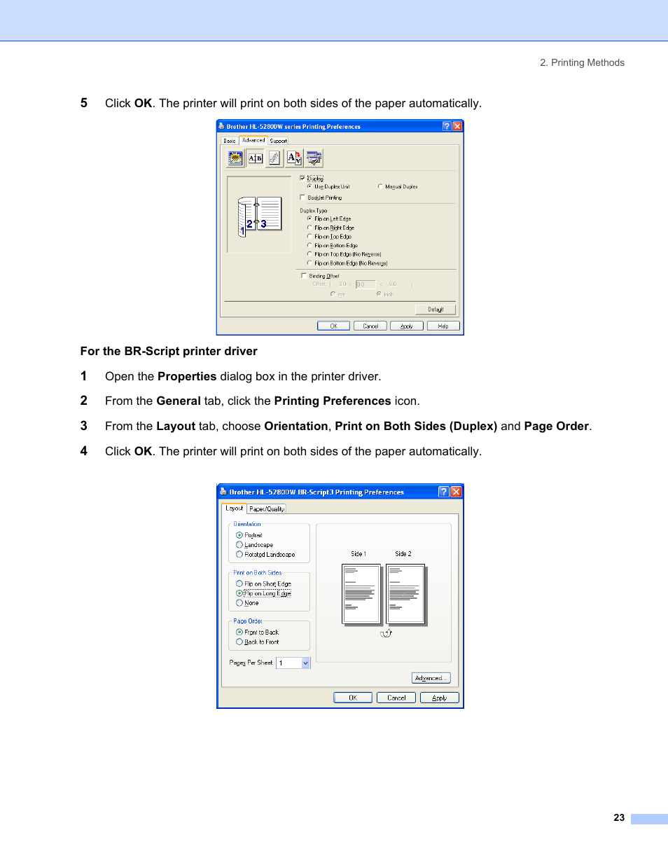 Brother HL-5280DW User Manual | Page 31 / 152