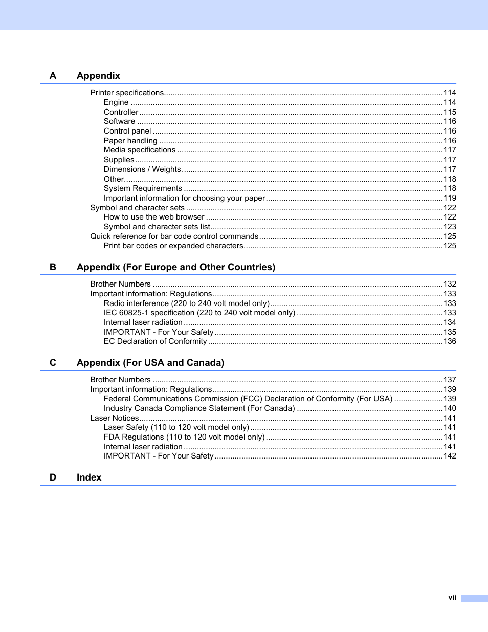 Brother HL-5280DW User Manual | Page 8 / 152
