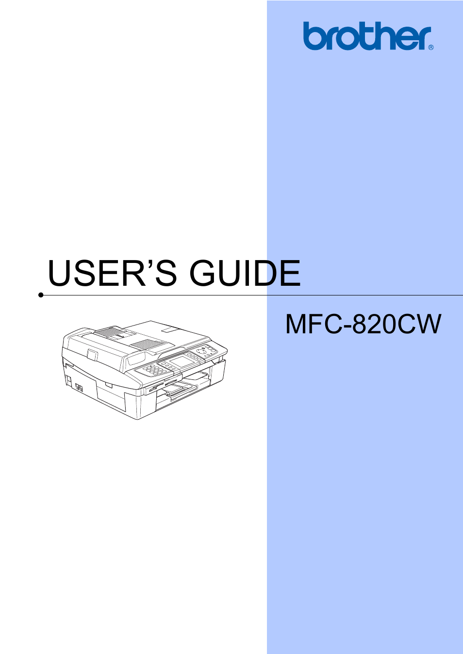 Brother MFC-820CW User Manual | 171 pages