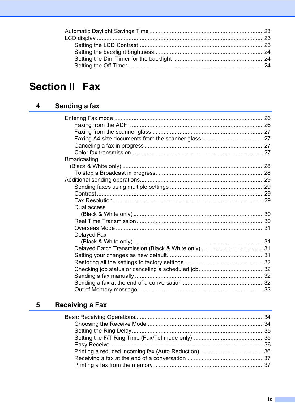 Brother MFC-820CW User Manual | Page 11 / 171