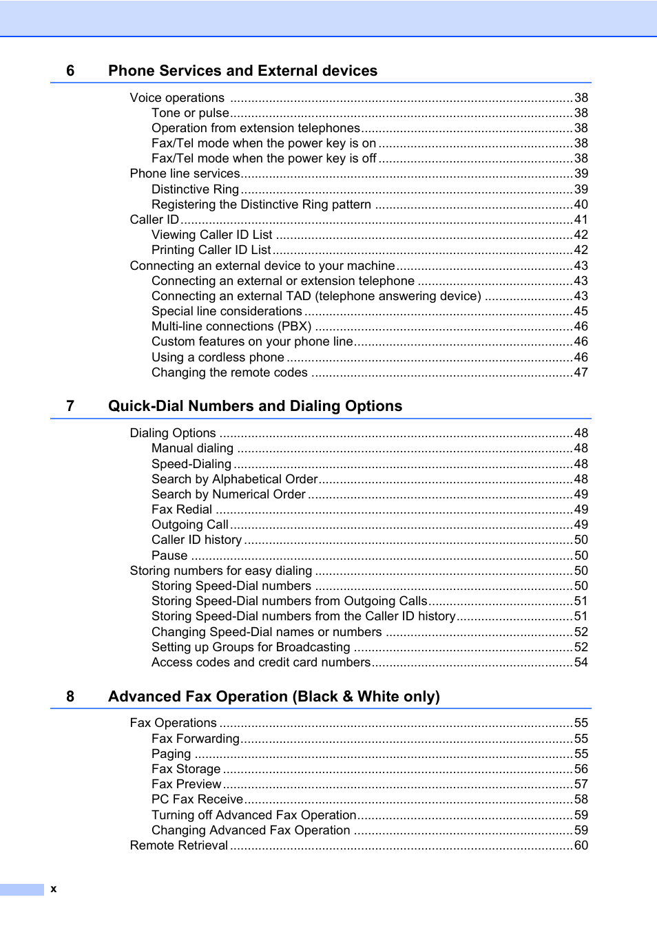 Brother MFC-820CW User Manual | Page 12 / 171