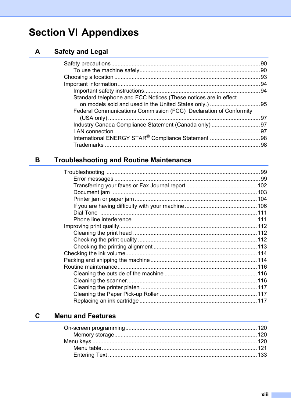 Brother MFC-820CW User Manual | Page 15 / 171