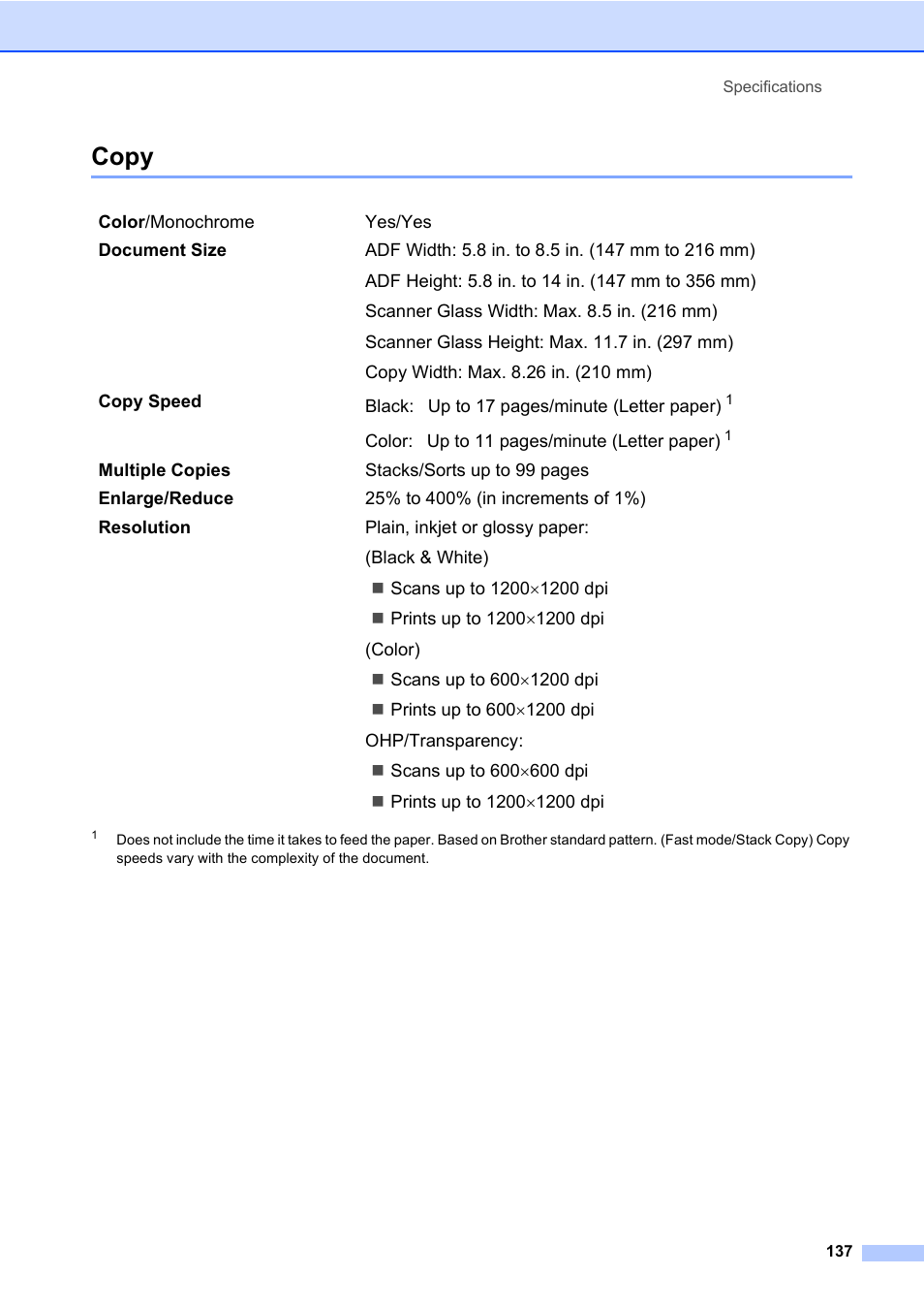 Copy | Brother MFC-820CW User Manual | Page 153 / 171