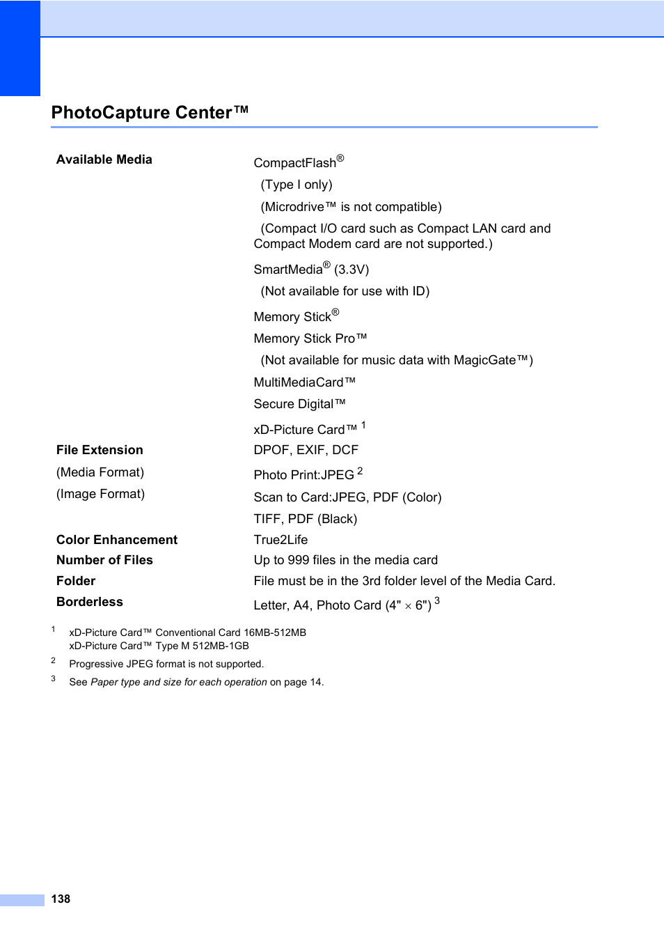 Photocapture center | Brother MFC-820CW User Manual | Page 154 / 171