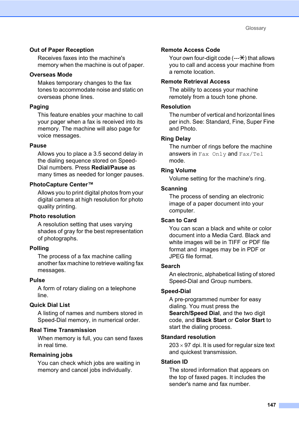 Brother MFC-820CW User Manual | Page 163 / 171
